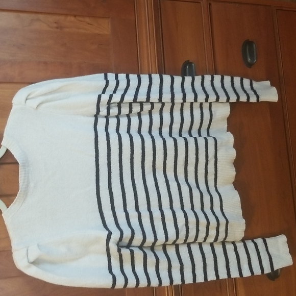Nautical Joie sweater, high shoulder striped wool and cashmere blend size S - Picture 3 of 3